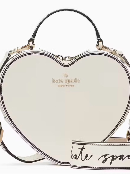 kate spade Handbags - kate spade Cream Heart-Shaped Guitar Strap Mini Crossbody Bag